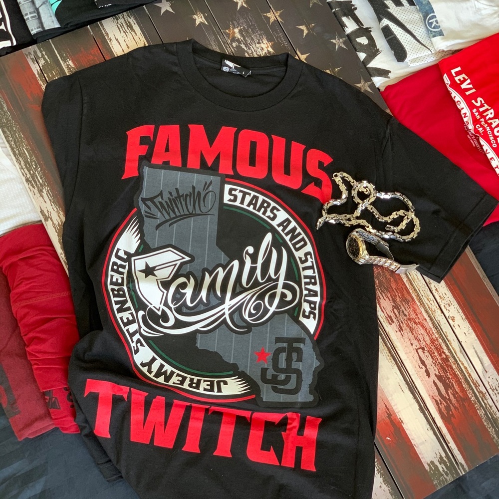 Famous black Tee (Necklace and watch not included)